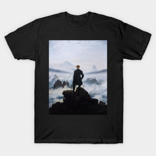 David Friedrich- The Traveler Contemplating a Sea of Clouds - Painter T-Shirt